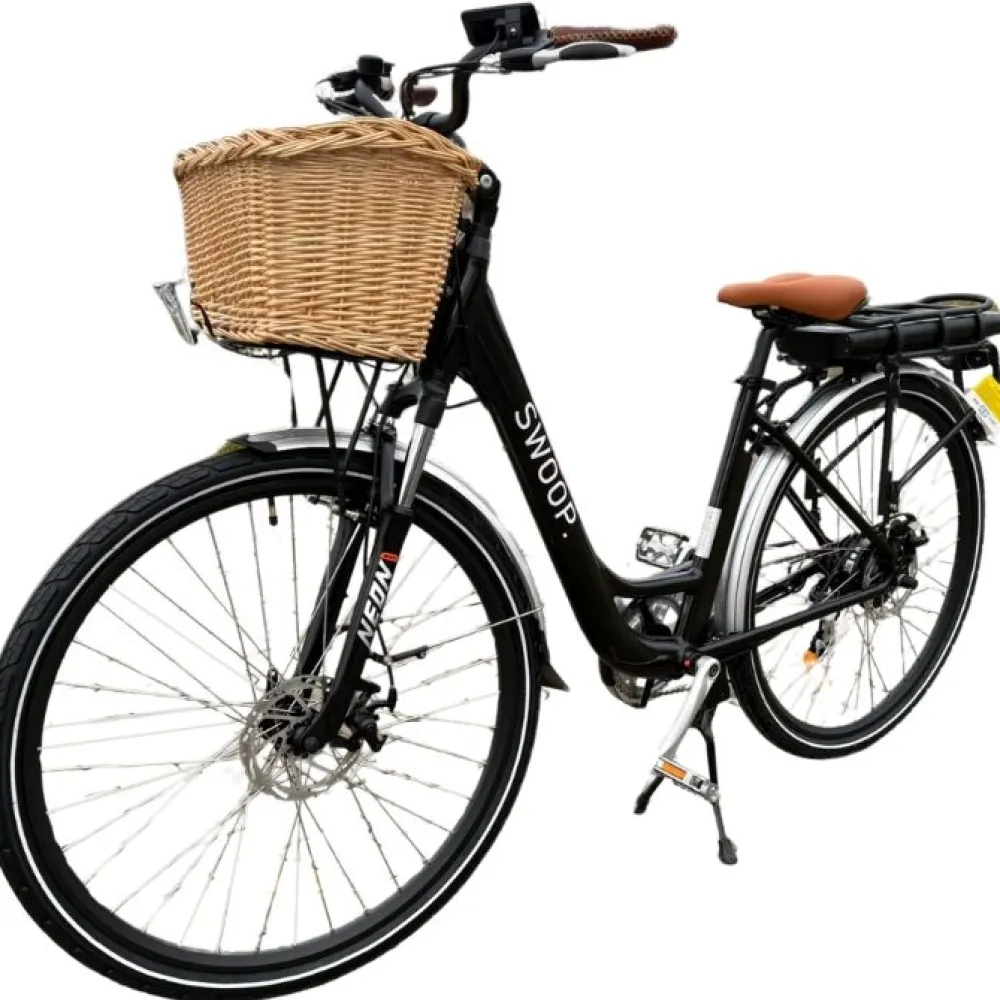 Clearance Swoop Naisten sähköpyörä City, 28", 7 vaihdetta, musta