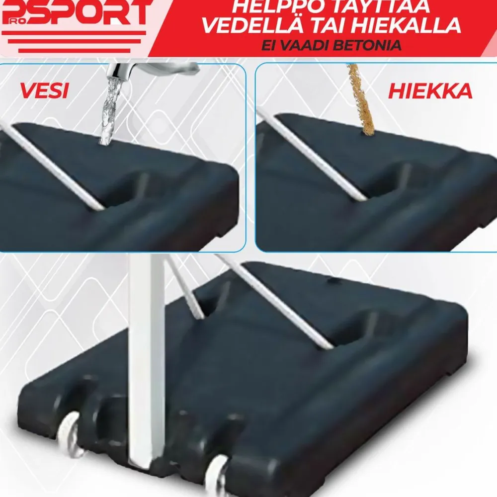 ProSport Nuorten koripalloteline 2,1 - 2,6 m