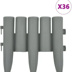 Clearance FinePRICE Nurmikonreunukset 36kpl 10m harmaa