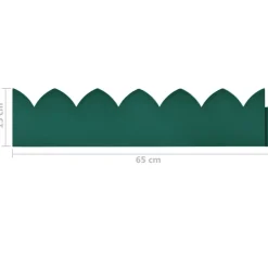 Best FinePRICE Nurmikonreunukset 10 kpl 65x15 cm PP vihreä