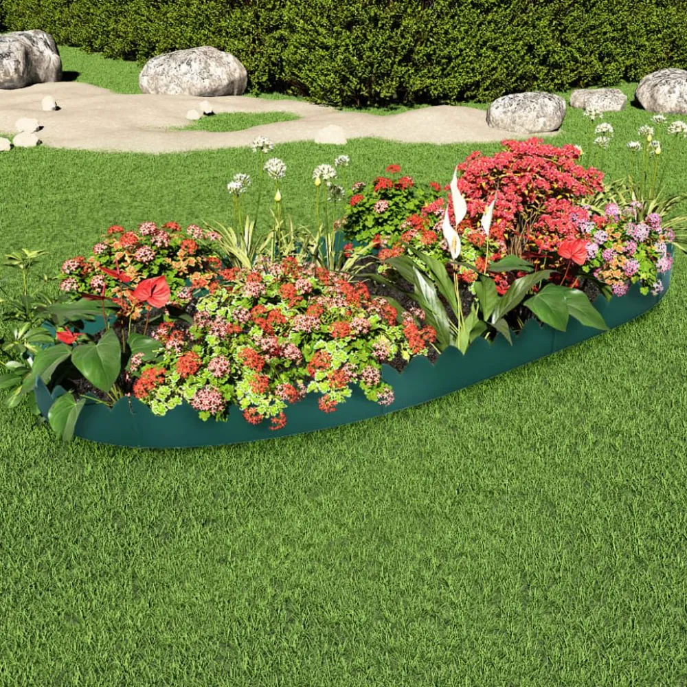 Best FinePRICE Nurmikonreunukset 10 kpl 65x15 cm PP vihreä