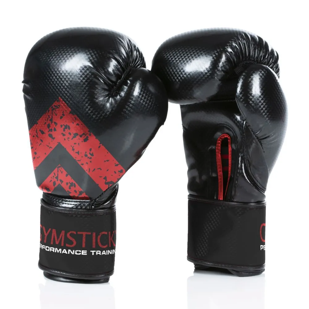Best Gymstick Nyrkkeilyhanskat 14 oz tarrakiinnitys musta/punainen
