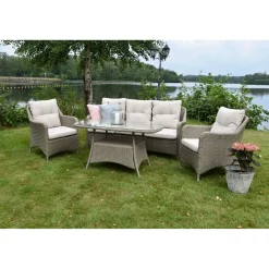 Discount Baltic Garden Oleskeluryhmä Bristol, 3+1+1-istuttava, beige