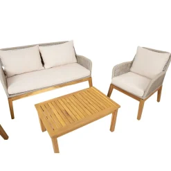 Sale Home4you Oleskeluryhmä Florida, sohva pöytä, ja 2 nojatuolia, beige