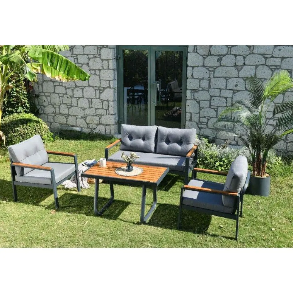 Outlet Linento Garden Oleskeluryhmä Tivoli, 4-istuttava, harmaa