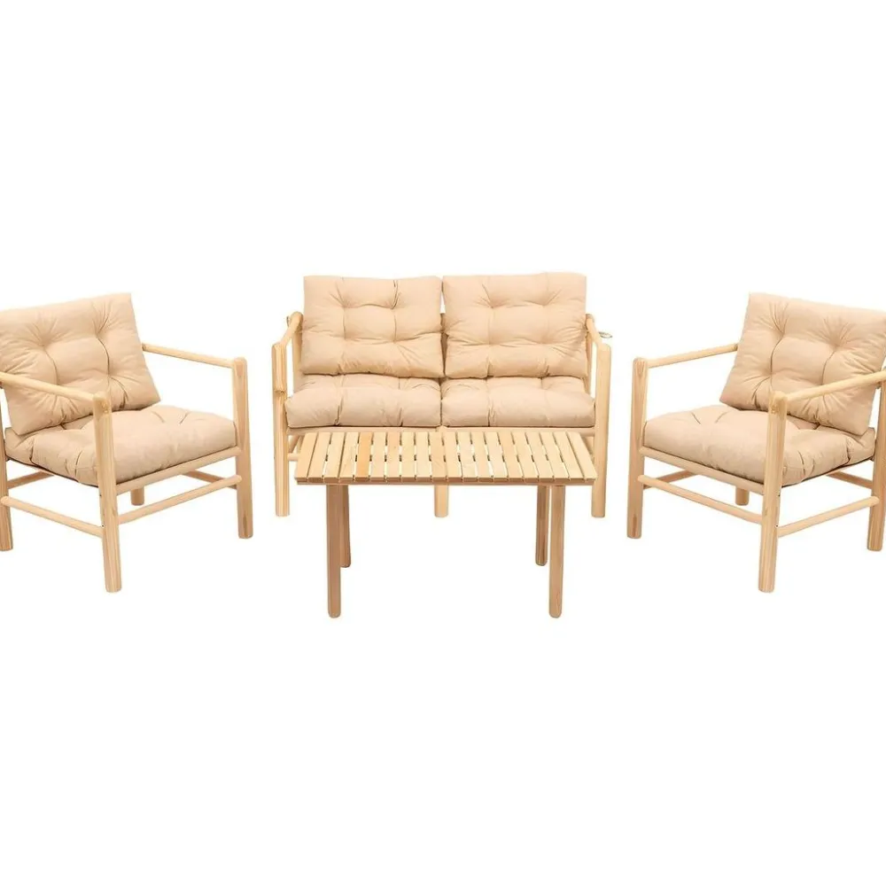 Best Linento Garden Oleskeluryhmä MY028, 4-istuttava, beige