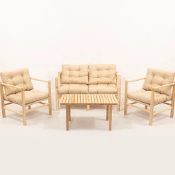 Best Linento Garden Oleskeluryhmä MY028, 4-istuttava, beige