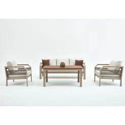 New Linento Garden Oleskeluryhmä Morento, 5-istuttava, beige