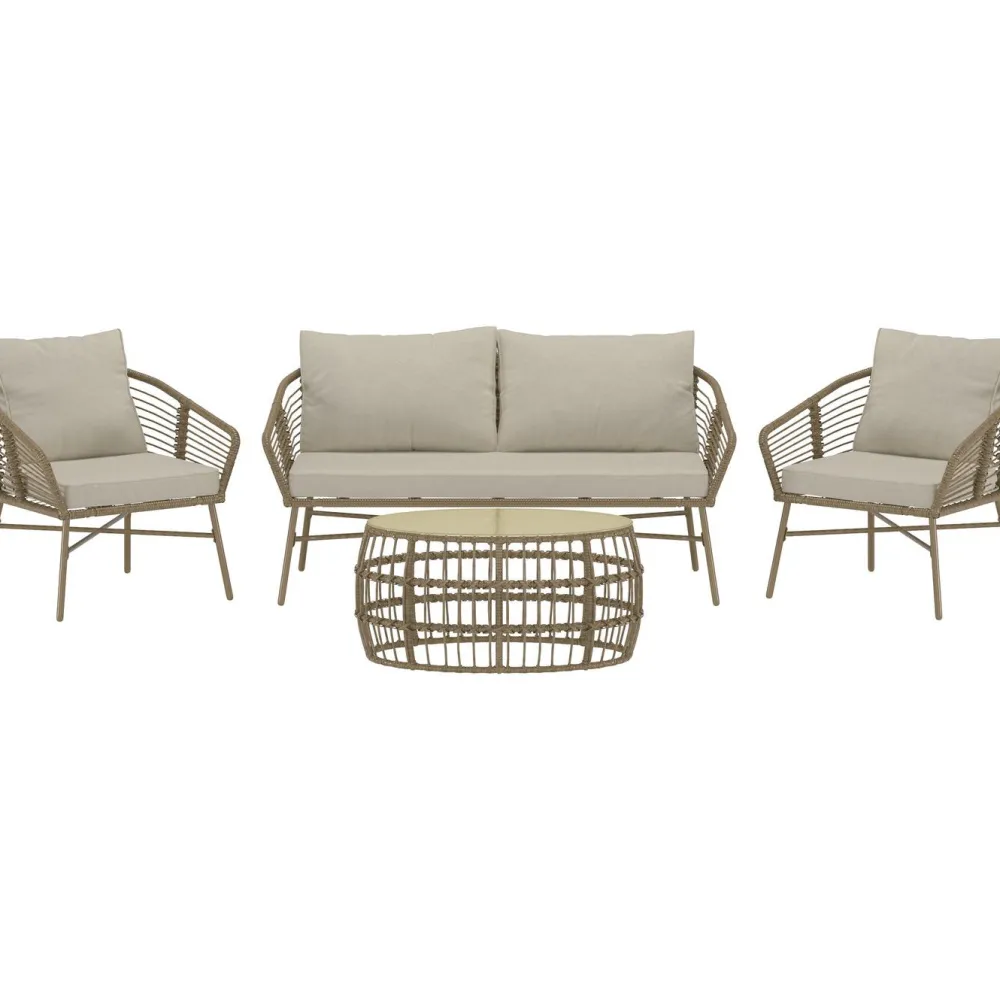 Clearance Venture Home Oleskeluryhmä Lipari, 4-istuttava, ruskea/beige