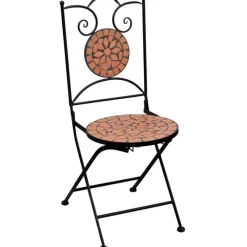 Clearance FinePRICE 3-osainen mosaiikkibistrosarja 89x60x60 cm keraamiset laatat terrakotta