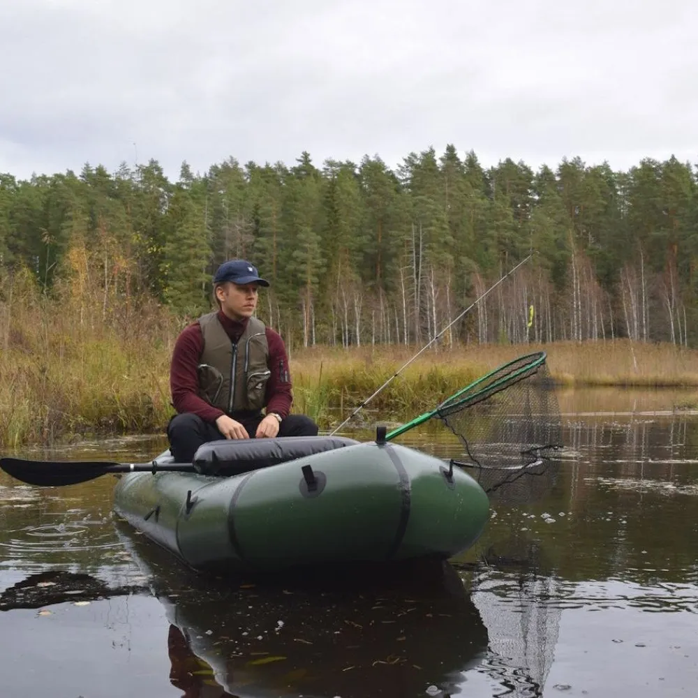 Hot Saimaa Packraft Kayaks Fisher Twin vihreä