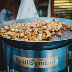 GrillSymbol Paellasetti PRO-580-INOX Ø58 cm D-400 kaasupoltin säädinletkusetti teräs