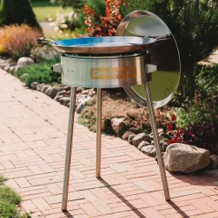 GrillSymbol Paellasetti PRO-580-INOX Ø58 cm D-400 kaasupoltin säädinletkusetti teräs