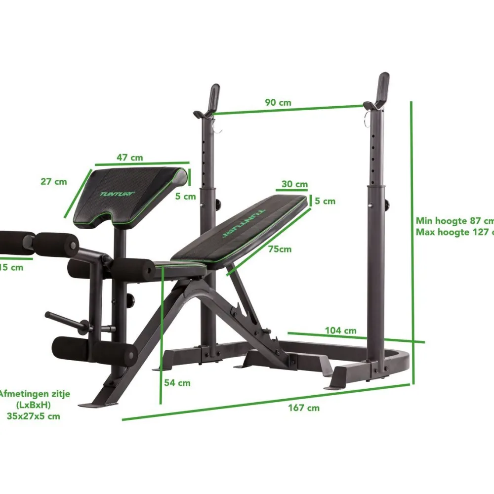 Discount Tunturi Painonnostopenkki WB50 Mid Width min. 165 cm tangolle