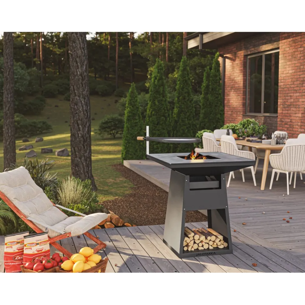 Best Jalotakka Paistotasogrilli Kotka Neliö Korkea, 850x910 mm, musta
