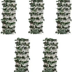 Online FinePRICE Pajusäleikköaidat 5 kpl keinotekoisilla lehdillä 180x60 cm
