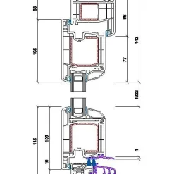 Seicom Parvekeovi PVC TD 2K, PVC, 2-lasinen mittatilausovi