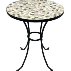 Hillerstorp Parvekepöytä Glimminge, Ø60cm, musta/mosaiikki