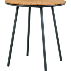 Online House Nordic Parvekepöytä Cleveland, ø70cm, tiikki, ruskea/musta
