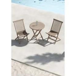 Online Venture Home Parvekepöytä Kenya, ø70cm, vaalea puu