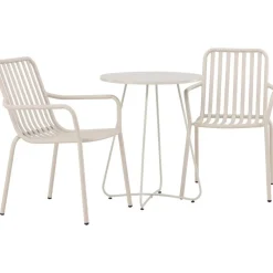 Sale Venture Home Parvekeryhmä , ø60cm beige Bacong-pöytä + 2 mustaa Peking-tuolia