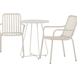 Sale Venture Home Parvekeryhmä , ø60cm beige Bacong-pöytä + 2 mustaa Peking-tuolia