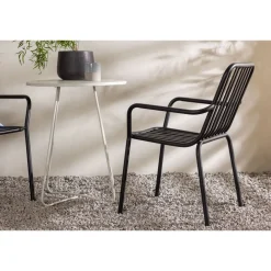 Sale Venture Home Parvekeryhmä , ø60cm beige Bacong-pöytä + 2 mustaa Peking-tuolia