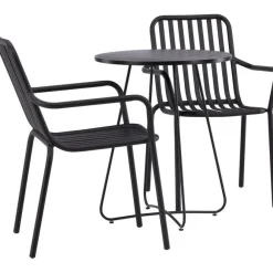 Sale Venture Home Parvekeryhmä , ø60cm beige Bacong-pöytä + 2 mustaa Peking-tuolia