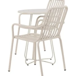 Sale Venture Home Parvekeryhmä , ø60cm beige Bacong-pöytä + 2 mustaa Peking-tuolia