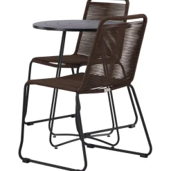 Outlet Venture Home Parvekeryhmä , ø60cm Bacong-pöytä + 2 Lindos-tuolia
