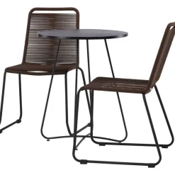 Outlet Venture Home Parvekeryhmä , ø60cm Bacong-pöytä + 2 Lindos-tuolia