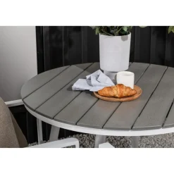 Discount Venture Home Parvekeryhmä , ø90cm, harmaa/valkoinen Break-pöytä + 2 harmaa-valkoista Copacabana-tuolia