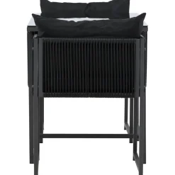 New Venture Home Parvekeryhmä Noto, 120x60cm Noto-pöytä + 2 Noto-tuolia, musta