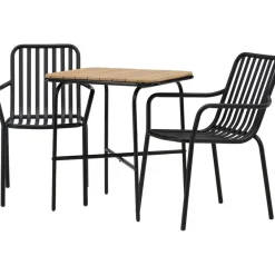 New Venture Home Parvekeryhmä ,  88x70cm Holmbeck-pöytä + 2 mustaa Peking-tuolia