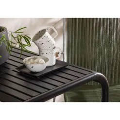 Online Venture Home Parvekeryhmä , 70x70cm musta Borneo-pöytä + 2 mustaa Bois-tuolia