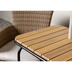 Sale Venture Home Parvekeryhmä ,  88x70cm Holmbeck-pöytä + 2 ruskeaa Malina-tuolia