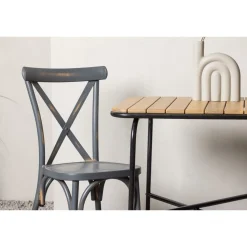 Best Venture Home Parvekeryhmä , 88x70cm Holmbeck-pöytä + 2 mustaa Tablas-tuolia