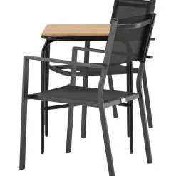 Sale Venture Home Parvekeryhmä ,  88x70cm Holmbeck-pöytä + 2 mustaa Copacabana-tuolia