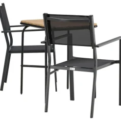 Sale Venture Home Parvekeryhmä , 88x70cm Holmbeck-pöytä + 2 mustaa Copacabana-tuolia