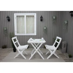 Best Baltic Garden Parvekesetti Wilma 65x65cm pöytä + 2 Knohult tuolia musta