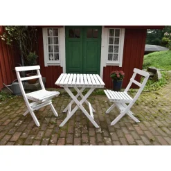 Best Baltic Garden Parvekesetti Wilma 65x65cm pöytä + 2 Knohult tuolia musta