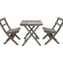 Best Baltic Garden Parvekesetti Wilma 65x65cm pöytä + 2 Knohult tuolia musta