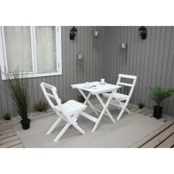 Best Baltic Garden Parvekesetti Wilma 65x65cm pöytä + 2 Knohult tuolia musta