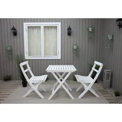 Best Baltic Garden Parvekesetti Wilma 65x65cm pöytä + 2 Knohult tuolia musta