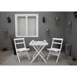 Best Baltic Garden Parvekesetti Wilma 65x65cm pöytä + 2 Knohult tuolia musta