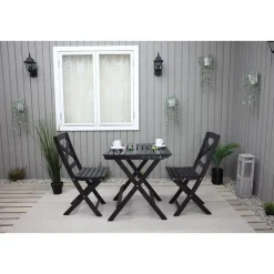 Best Baltic Garden Parvekesetti Wilma 65x65cm pöytä + 2 tuolia er värejäa