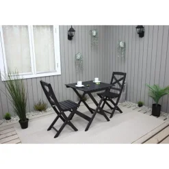 Best Baltic Garden Parvekesetti Wilma 65x65cm pöytä + 2 tuolia er värejäa