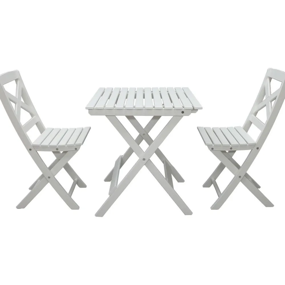 Best Baltic Garden Parvekesetti Wilma 65x65cm pöytä + 2 tuolia er värejäa