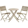 Hot House Nordic Parvekesetti Arcas, ø60cm pöytä + 2 tuolia, taupe