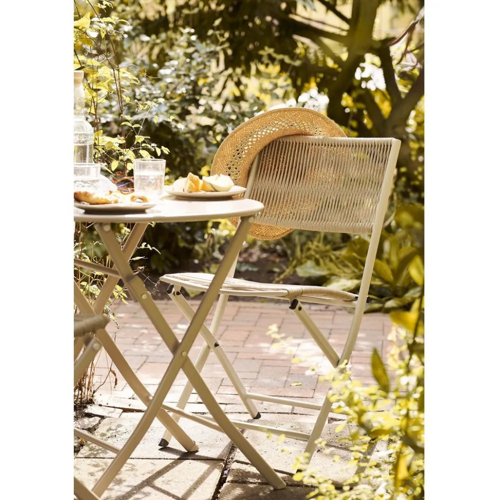 Hot House Nordic Parvekesetti Arcas, ø60cm pöytä + 2 tuolia, taupe